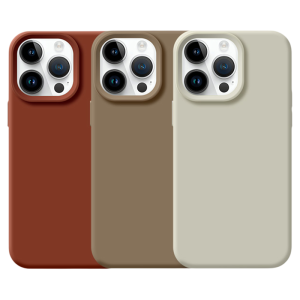 Asina | Anti-Shock Protective Case for iPhone 16promax iPhone 15 iPhone 14 iPhone 13 iPhone 12 Caramel Color Liquid Silicone