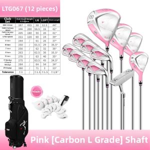 PGM GOLF | Women Professional Golf Club Set High Rebound Titanium 1-wood Lightweight Carbon Fiber