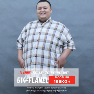 KEMEJA FLANEL JUMBO PRIA LENGAN PENDEK BIG SIZE OVERISZE