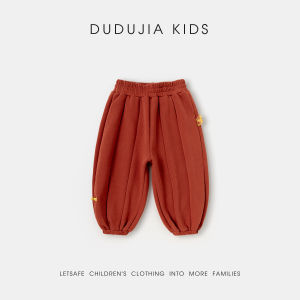 Dudujia Baby Pants Thickened Fleece Winter Childrens New Years Visit Tang Suit Boys Traditional Chinese Clothing Girls Long Pants