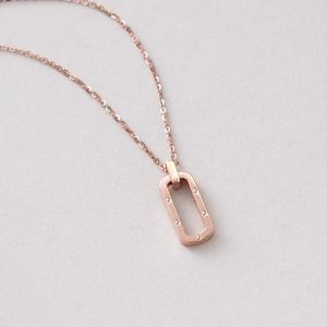 Chow Sang Sang 周生生 Minty Collection 18K Rose Gold Necklace 47cm 92235N FLASH SALE