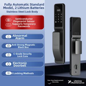 KANGTING | Fingerprint Facial Recognition and PIN Smart Door Lock with Monitoring