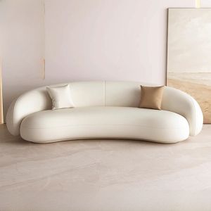 Modern Minimalist Sofa Northward Reception Curved Shape Living Room Small Model Creative Furniture for Clothing Store