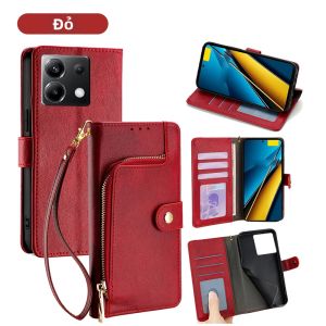 TAOYUNXI | Ốp Điện Thoại Da Đựng Thẻ Cho Samsung S25 Ultra A56 A55 S24 Ultra S23 A54 S22 Plus S23 FE S25 Edge - Túi Có Khóa Kéo Chống Sốc
