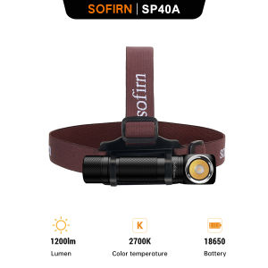Sofirn New SP40A TIR LED Headlamp LH351D 1200lm 18650 USB Rechargeable EDC Headlight 18350 Flashlight with ATR