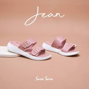 Sara Sara Jean | Sandal Wedges Motif Ban Dua Casual Sandal Santai Wanita 3 Cm Terbaru 2022 | Sandal Trendi Terbaru | Sandal Kekinian Murah Kualitas MALL