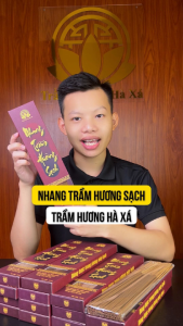 Nhang cây trầm hương xông nhà 30cm chân mộc thơm dịu nhang sạch không cuộn tàn Trầm Hương Hà Xá