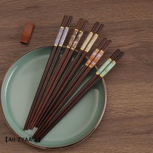  Bamboo Chopsticks Reusable Non Slip Sticks for Sushi Durable Lightweight Food Chopsticks for Home Dinner