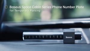 Bảng số điện thoại xe hơi Baseus thiết kế nhôm chống oxi hóa dùng cho đỗ xe tạm thời Baseus Parking Number Plate Tint  (Dual-number)  keo dán thiết bị dễ tháo rời và tái sử dụng