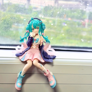 Bandai | New Hatsune Miku Anime Figure Love Sailor Uniform Sitting Position PVC Action Figure Model Toy Decoration Collect Gifts