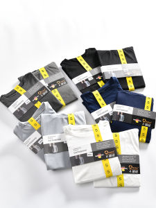 Áo Thun Cổ Tròn Lót Lông Cừu Tự Làm Nóng Hai Mặt Mềm Mại Thoải Mái Ấm Áp Mùa Thu Đông Cho Nam Áo Thun Cơ Bản Thường Ngày