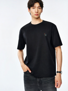 MIANXIANSHENG | Colorful Slim Fit Embroidered Cotton T-Shirt Male