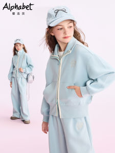 Casual Fashionable Childrens Outerwear Set for Girls Autumn Winter New Style Cotton Blend Fabric Polyester Fiber 54.4%