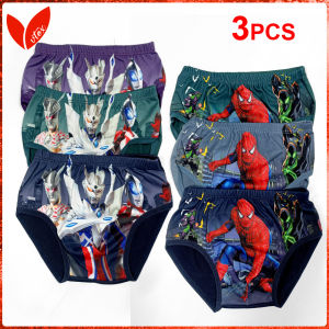 OFFER 3pcs Cotton Kids Underwear Cartoon Teenager Boys Boxer Briefs Children
