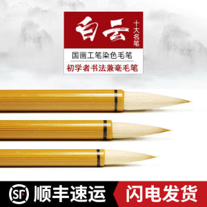 อุปกรณ์วาดภาพด้วยปากกาหมึกแบบจีน Qiangsi Xutang Shanghai Huzhucen Big Medium Small White Cloud Brush Calligraphy Works อุปกรณ์ศิลปะสำหรับผู้เริ่มต้น