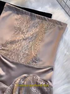 เอวสูง กางเกงสเตรัดหน้าท้อง ผ้าดีตรงปก ผ้าซาตินระดับไฮเอนด์ เย็น - Starry ส่งจากไทย