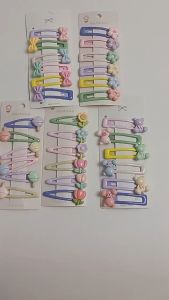 6Pcs/Set Candy Color Sweet Suit Hair Clip Female Alloy Broken Hair Bangs Hairpin Hair Accessories