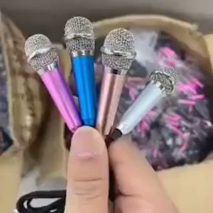 Portable 3.5mm Stereo Studio Mic KTV Karaoke Mini Microphone For Cell Phone PC
