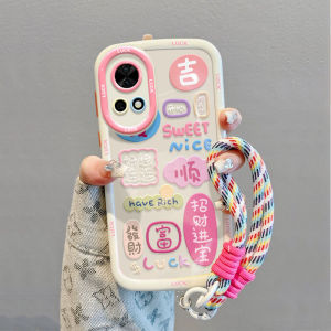 Soft Silicone Huawei Nova12 Ultra Phone Case New Model High-End Protection Mate60 pro Cute Nova14 with Lanyard Womens Internet Celebrity Anti-Fall