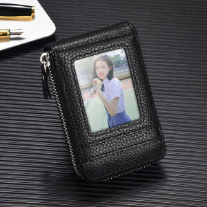 2022ใหม่คาร์บอนไฟเบอร์สีดํา VIP ซองใส่บัตร Walet Bank บัตรเครดิตกระเป๋าสตางค์ผู้หญิงและผู้ชายบางออร์แกนเล็กการ์ดกระเป๋าซิปใส่บัตร