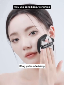 Bông Mút Trang Điểm AMORTALS AA - Tán Nền Siêu Mướt Dùng Khô & Ướt Kèm Hộp Đựng Vệ Sinh