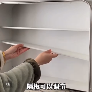 *SG Stock* Metal Height Adjustable Sliding Door Kitchen Rack Kitchen Shelf Desktop Rack Desktop Shelf Cosmetics Holder Cosmetics Stand Perfumes Holder Perfumes Stand Perfume Rack Perfumes Shelf Seasoning Rack Makeup Rack Cup Rack Cup Holder Cup Stand