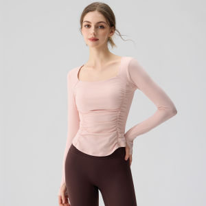XINLIYA | Shaping and Padded Yoga Top Long Sleeve