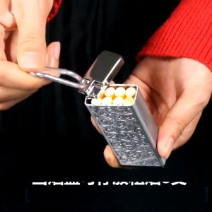 [🇵🇭 24h Delivery] Dollyy 6pcs Mini Portable Pocket Cigarette Case with Keychain Multifunction Metal Cigarette Box Ashtray for Outdoor Waterproof Easy to Carry