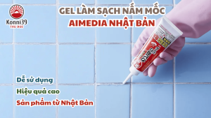 GEL LÀM SẠCH NẤM MỐC AIMEDIA NHẬT BẢN (TUÝP 160GR) - LÀM SẠCH NẤM MỐC Ở RON NHÀ TẮM NỀN GẠCH NẤM MỐC