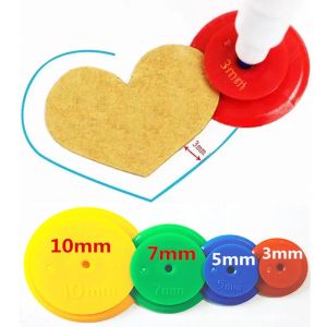 4ชิ้นการเย็บปะติดปะต่อกันและควิลท์สแกนการติดตามตะเข็บล้อเผื่อวงกลมรูปแบบการตัดเย็บแหวนเส้นตัดรอบไม้บรรทัดอุปกรณ์วาดภาพ