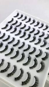 AMSDCN 30 pairs of soft and fluffy long makeup with natural appearance 3D artificial mink eyelashes extended eyelashes soft mink