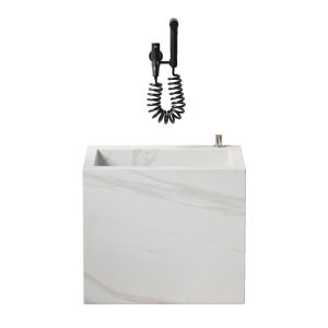 WEILANJINGDIAN | Classic Rock Plate Mop Basin 50X36X43cm