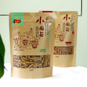 Wu La San Snack Crispy Sesame Flavor Sweet And Spicy Small Twisted Fried Snack 208g Large Pack Office Nuts And Snacks