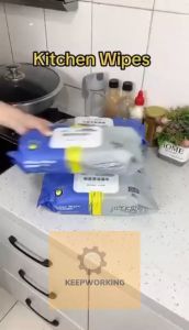 Keep Working Wipes Degreasing Anti-Oil Table 80pcs Kitchen Wipes Multipurpose Dish Cleaning Scented