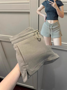 Quần Short Thể Thao Thường Ngày Phong Cách Mỹ Cổ Điển Dành Cho Nữ Mùa Hè Mỏng Mặc Ngoài Trời Thiết Kế Dây Rút Quần Short Gợi Cảm
