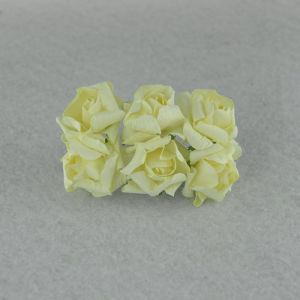 Handmade Champagne-colored Curved-edge Paper Flowers for Candy Boxes