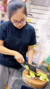 Dao Chặt Thái Hắc Long Chất Liệu Thép Mangan Khắc Laser Họa Tiết Vân Rồng 33cm Kèm Bao Da