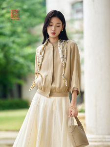 EP YAYING | Silk Collar Stand & Short Style Outfit
