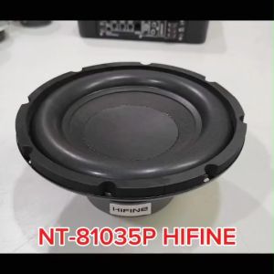 Hifine ซับวูฟเฟอร์8นิ้ว รุ่น NT-81035P หน้าโดนัทโครงปั้มสีดำ แม่เหล็ก100หนา20mm. วอยส์คู่35.5mm. มี1/2ดอกให้เลือก