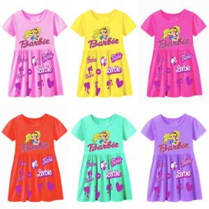Dress Barbie kekinian anak perempuan 2-6 tahun