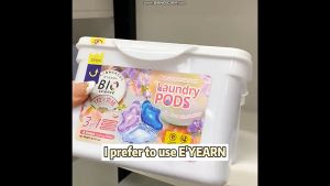 Laundry Pods Blue Wind Chime BIO Enzyme Detergent Capsules 3 in 1 Laundry Detergent Pod 40pcs Odor Lift Laundry Capsules