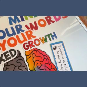 22 Pieces and 50PCS Glue Points,Growth Mindset Bulletin Board Wall Decor Positive Sayings Poster for Children Development Inspire Motivate Young Children Accents Display Set Classroom Supplies