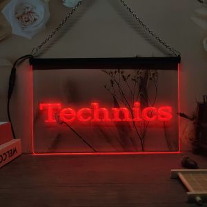 Technics Turntables DJ Music-3D Carving LED Neon Sign Home Decor Wall Wedding Creative Bedroom Desk