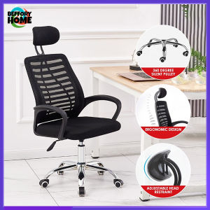 High Back Chair Mesh Home Office Computer Study Chair Comfortable and Breathable Furniture Adjustable Height 360 Rotate BEFFORY Home