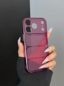 Ốp Lưng Tản Nhiệt Bằng Lưới Silicon Mềm Trong Suốt Cho iPhone Vỏ TPU Mờ Chống Sốc Với Cửa Sổ Lớn Bảo Vệ Camera Cho 17/16/15/14/13/12/11 Pro Max Air Plus