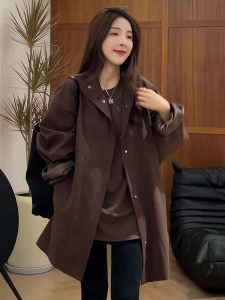 Fashionable Coffee-Colored Long-Sleeve Shirt Jacket Womens High-End Early Autumn 2025 New Style Versatile Outerwear Top