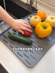 Thảm Thoát Nước Bằng Silicon Cho Bồn Rửa Nhà Bếp Có Thể Gập Lại Thảm Cách Nhiệt Thảm Dốc Chống Trượt Chịu Nhiệt Độ Cao