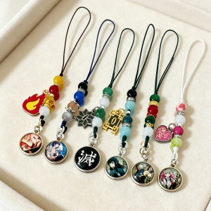 Bandai | Anime Demon Slayer Tokitou Muichirou Kamado Tanjiro Kochou Shinobu Nezuko Kanroji Braided Rope Pendant Lanyard Keychain In Stock
