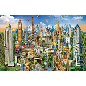 Jigsaw Puzzle for Adults 500/1000/1200/2000PCS Famous Architecture Collection Artwork Mindful Game Stress Relief Decor Gift