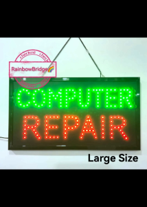 COMPUTER REPAIR - RAINBOW BRIDGE LED SIGNAGE (New-Small-Large) #SIZE: W48cm & W60cm  BIG  #881